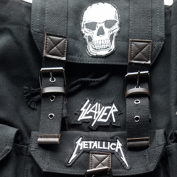Concert bag, Heavy metal black backpack, skull - Picture 6 of 9